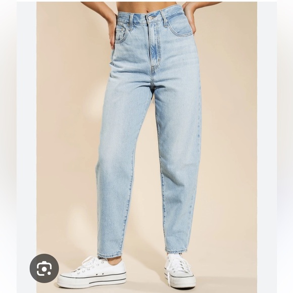 Levi's Blue High Rise Loose Taper Jeans, 23 - Picture 1 of 8